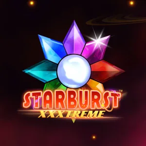 Mehrfarbiger Kristallstern vor Sternenhimmel &ndash; Starburst XXXtreme im Kingmaker Casino